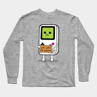Will work for batteries Long Sleeve T-Shirt